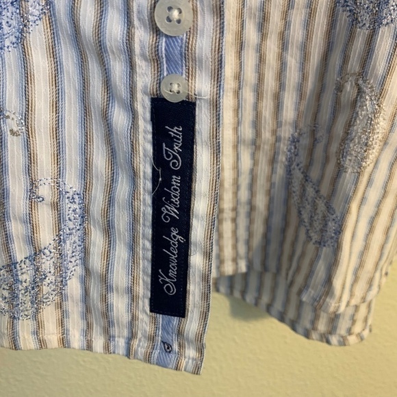 Robert Graham Mens Striped Embroidered Paisley Long Sleeve Shirt Size 2XL.#0041 - Picture 7 of 15